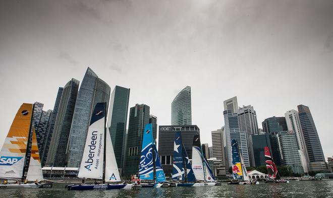 Extreme Sailing Series 2013 Act 2 Singapore © Lloyd Images